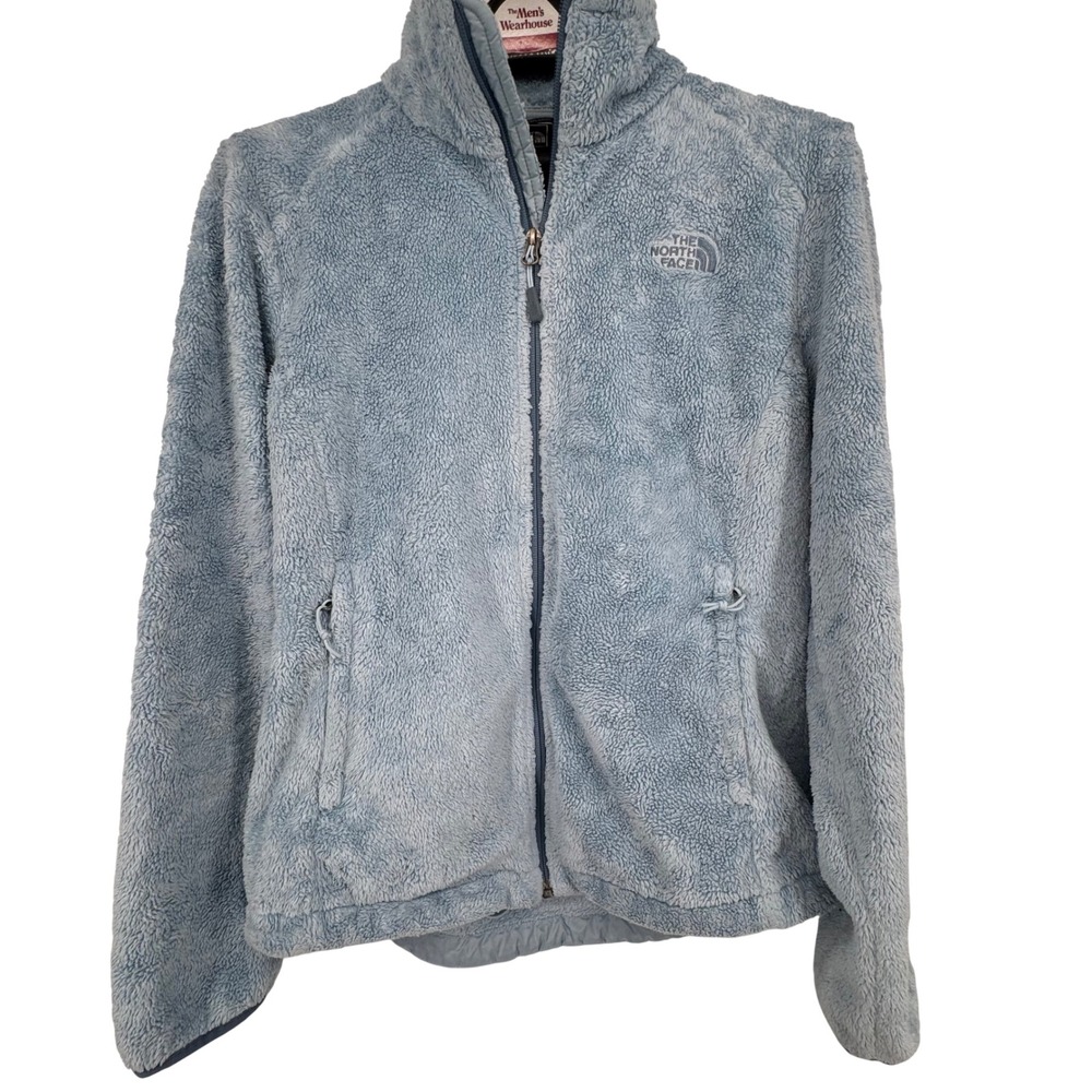The North‎ Face Osito Fleece Jacket Womens Medium Light Blue Full Zip Soft Plush